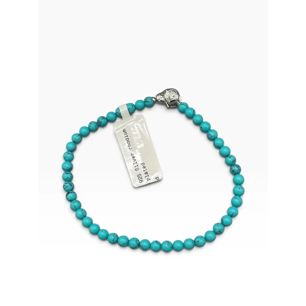 TI SENTO Milano Turquoise Beaded Bracelet 925 Sterling Silver